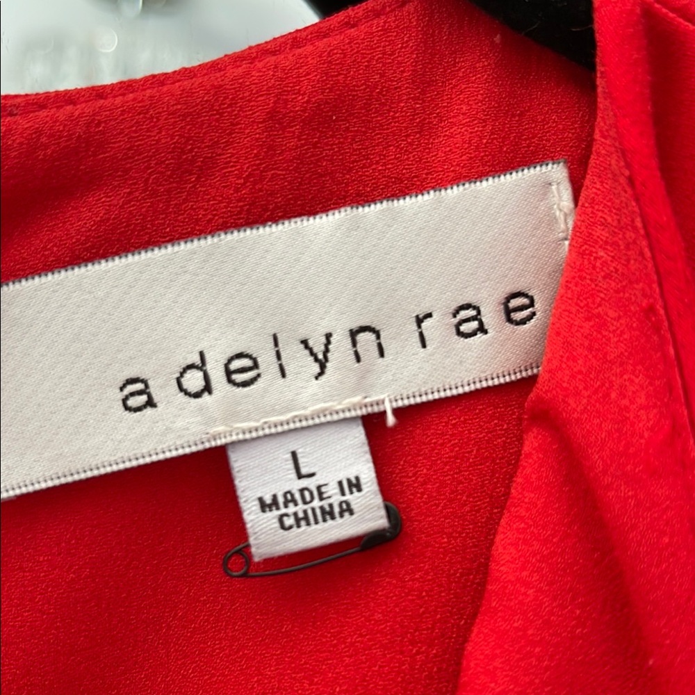 Adelyn Rae Red Asymmetrical Ruffled Cocktail Dress - Picture 2 of 7
